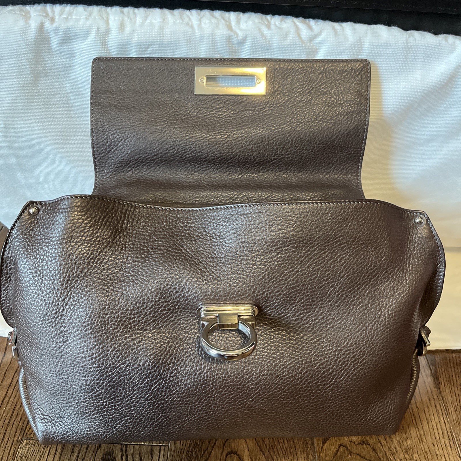 Authentic Salvatore Ferragamo Medium Sofia Satche… - image 10