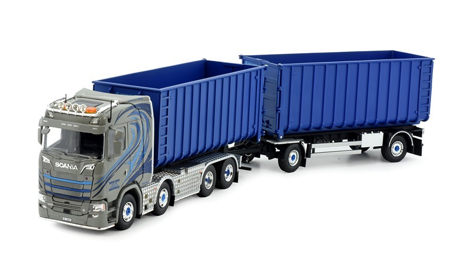 Camion TEKNO SCANIA S 8x4 idéal pour diorama de chantier routier au 1/50
