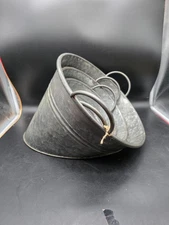 Set Of 3 galvanized Wall Pockets Planters ‘Bucket/Pail’ Style Farmhouse