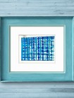 Blue Abstract Woven Pattern Contemporary Expressionist 12x12 Paper — photo 5