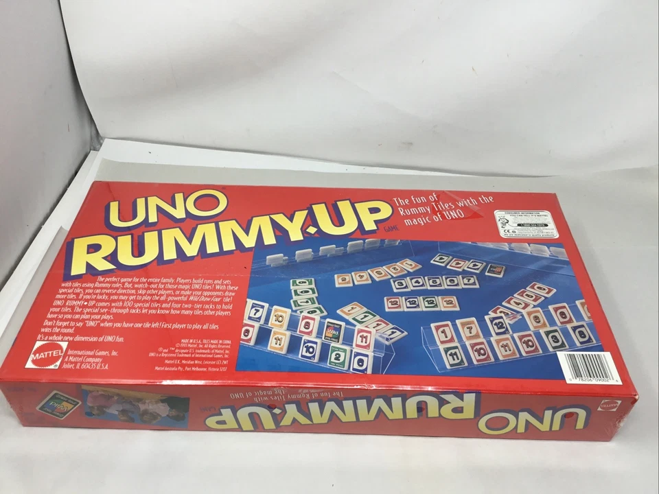 Juego de azulejos vintage Mattel UNO 1993 Rummy Up 100 % nuevo y precintado Foto 2 de 4