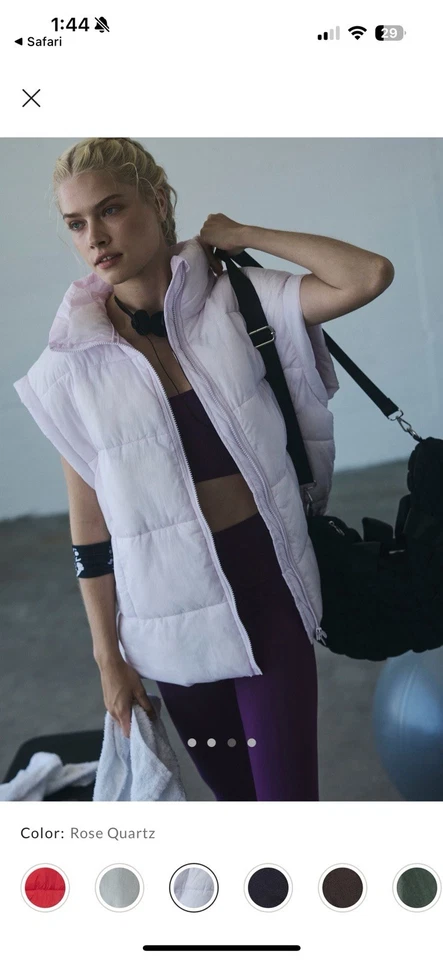 Chaleco para mujer FP Movement In A Bubble - Cuarzo rosa rosa Free People - Nuevo con etiquetas - talla M  Foto 3 de 4