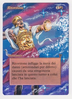 Altered Italian Backdraft MP Legends MTG Magic Hand Painted Unique Extended Art!
