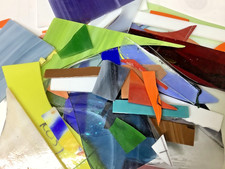 2-1/2 Pounds of Assorted Mosaic-Stained Glass Scrap 7
