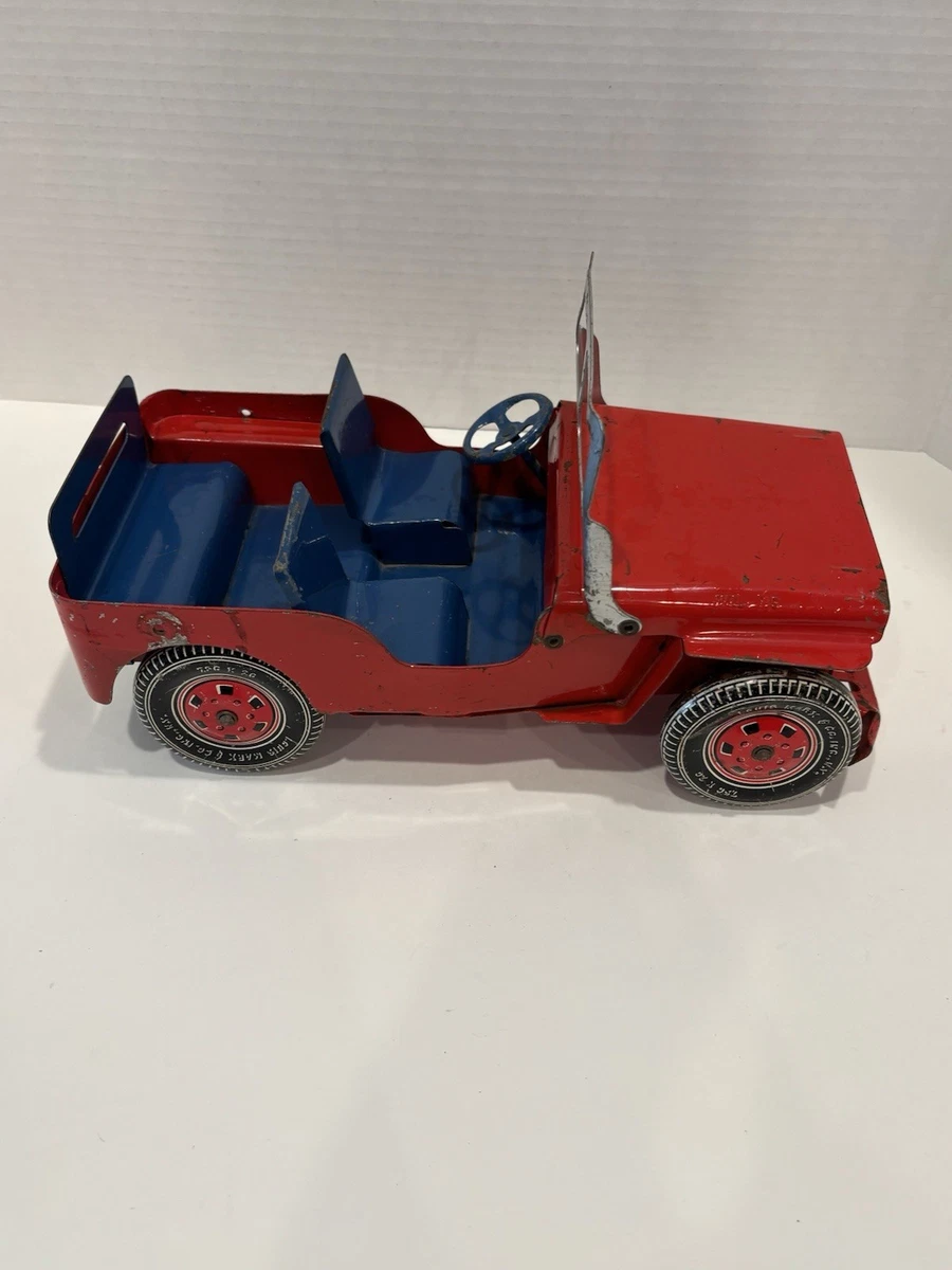 Marx Jeep Red Vintage Manufacture Diecast Cars, Trucks & Vans for