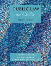 Public Law: Text, Cases, and Materials by Andrew Le Sueur (English) Paperback Bo