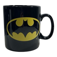 Batman Coffee Mug Galerie DC Comics 2019 Black Yellow Bat Logo Large 14-16oz