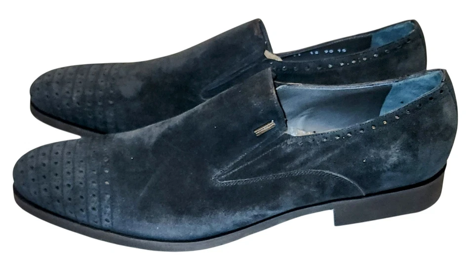 👞 MORESCHI - Zapatos de gamuza azul. ¡¡Hermoso!! Talla 12? 🔥  Foto 4 de 4