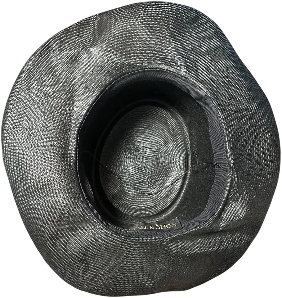 Sombrero de copa Whittall & Shon negro dorado plateado lentejuelas Western Show Mardi Gras elegante Foto 3 de 4