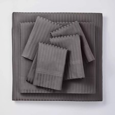 Threshold 400 Thread Count Cotton Damask 6PC Sheet Set Sophisticated