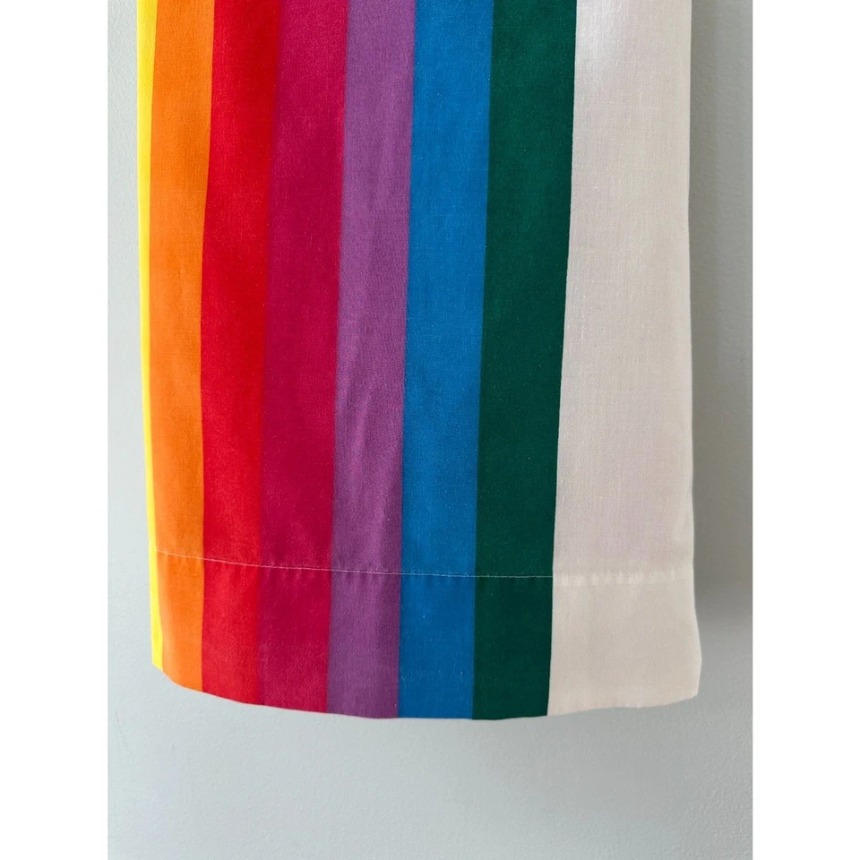 70s Vintage Wamsutta Tomorrow's Rainbow Flat Bed Sheet Double/Full Size  - Image 2 of 4