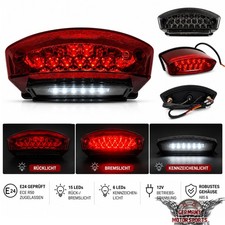 Motorrad LED Rücklicht Bremslicht E-Geprüft...
