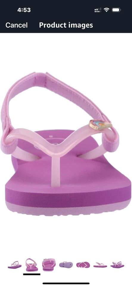 Encantadores zapatos chanclas REEF para niños pequeños/niños pequeños púrpura talla 5 Foto 2 de 4