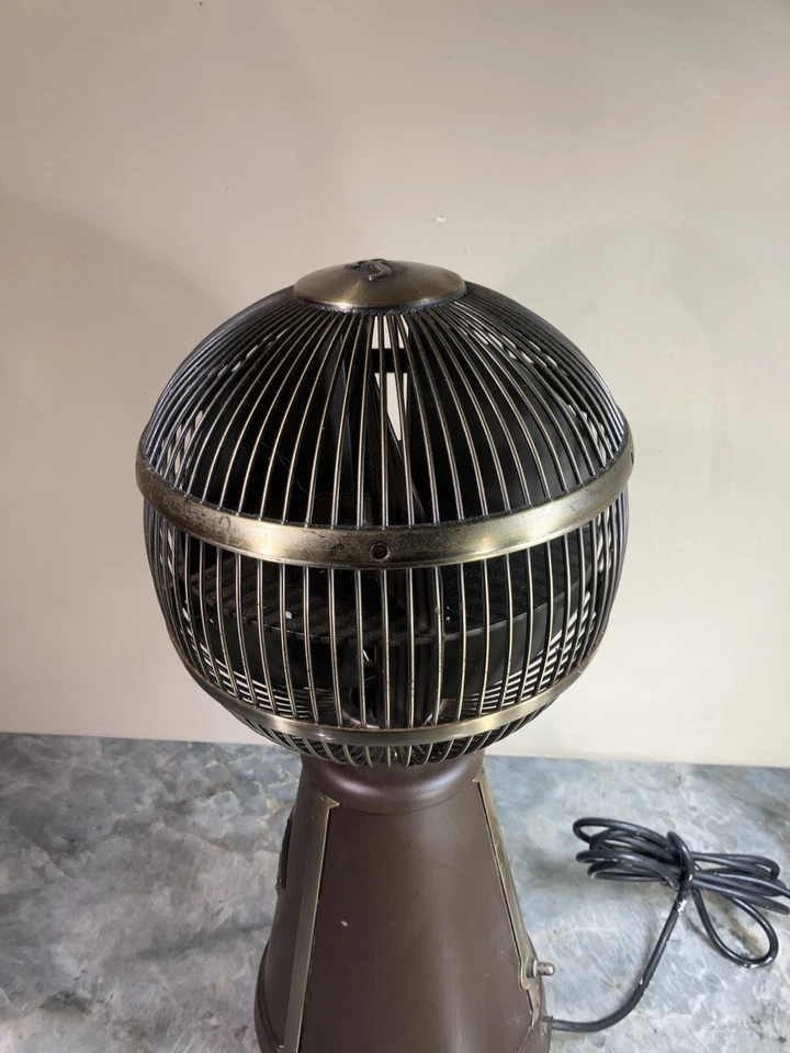 Fanimation Fargo Bank Fan Table Bronze Round Ball 360 Globe FFP3320 See Notes - Image 4 of 4