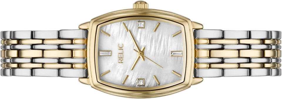 Reloj para mujer Relic by Fossil Eliza de tres manecillas de metal dos tonos ZR34659 Foto 2 de 4