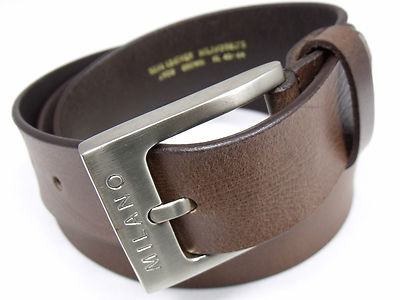 Ceinture Homme En Cuir Véritable Lorenz - Marron Ou Noir, Qualité Supérieure