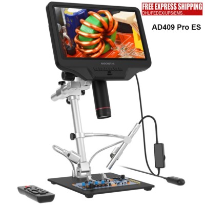 Andonstar AD409 Pro ES Digital Microscope with Endoscope and FHD Screen pc89