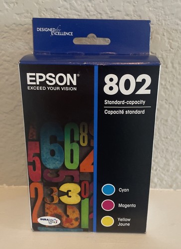 EPSON - 802 Tri-Color Ink Cartridges - Genuine Sealed - Exp: 2/25 or later