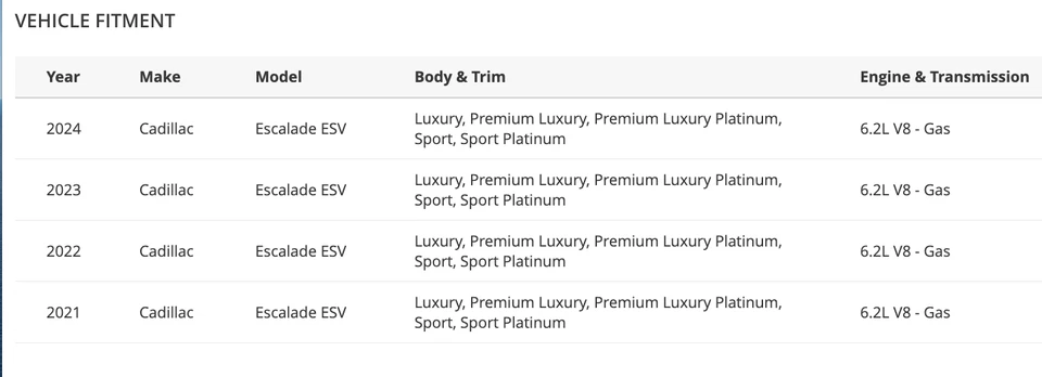 New 2021-2024 Cadillac Escalade ESV 6.2L V8 Front Rear Muffler Pipe 85653997 OEM - Image 2 of 4