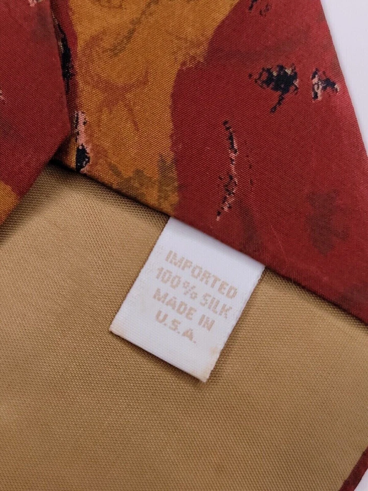 Corbata formal para hombre Perry Ellis 56"Lx3,75"W rojo/marrón Foto 4 de 4