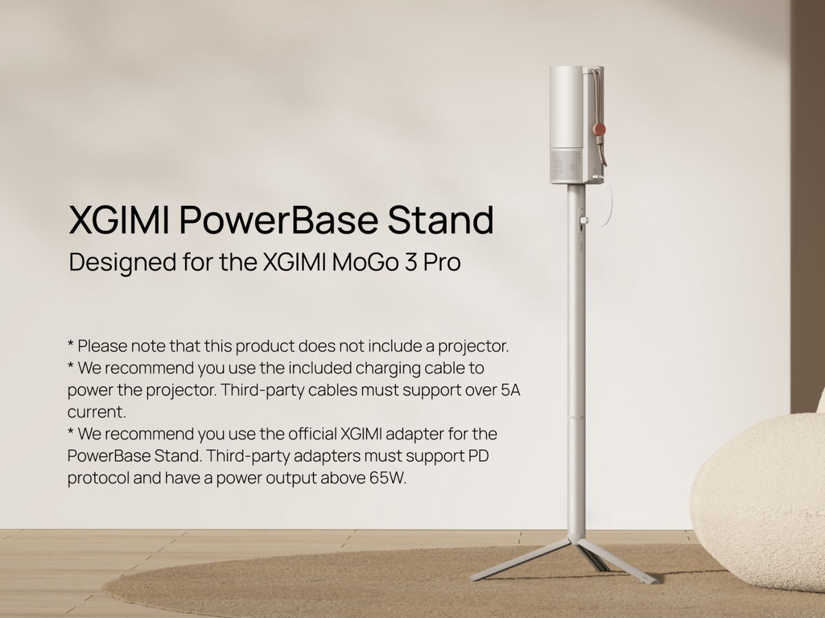 XGIMI MoGo 3 Pro Outdoor Projector Bundled with PowerBase Stand