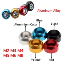M2-M8 Aluminum Cone Cup Head Washers Anodised  Gasket Load Spreading Cone Washer