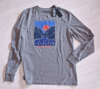 SOHO * S.O.H.O.* Pullover Langarmshirt * MOUNTAIN CREW * GRAU * Gr. M _(e)
