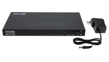 UHD 1x8 Port HDMI Switch Splitter Repeater Am...