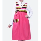 Korean Traditional Style Hanbok Dress Cooking Craft  Kitchen Apron Pink