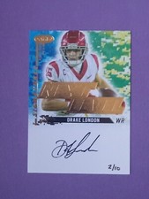 DRAKE LONDON 2022 Sage Football Next Level ON CARD Gold Auto /10 USC Trojans
