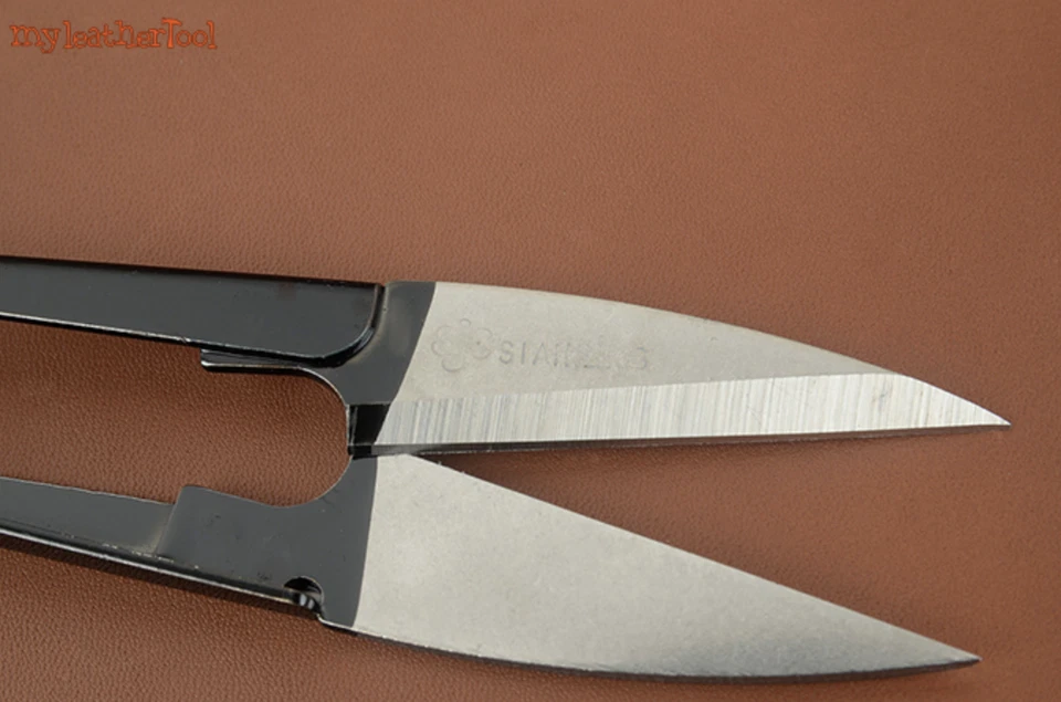 Black Handle Embroidery Scissors, small scissors clippers,Leather craft tools - Image 3 of 4