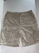 Columbia Omni Shade Sun Protection Utility Sz 34 Beige Hiking Shorts