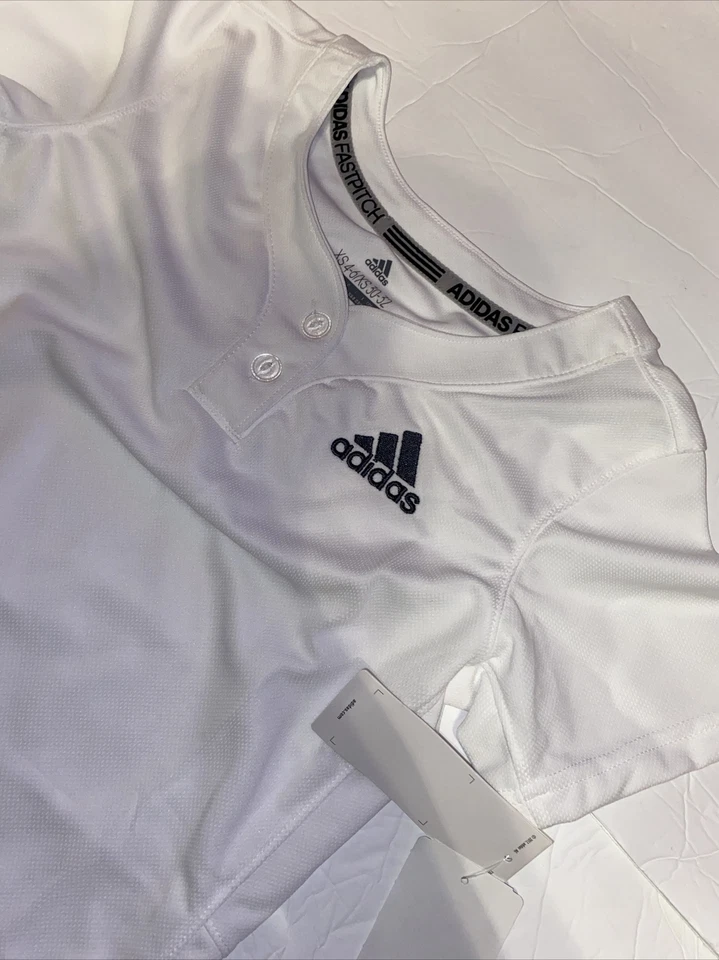 adidas Softball Women's Jersey XS Button closure Diamond Queen Elite White NWT - Image 4 of 4