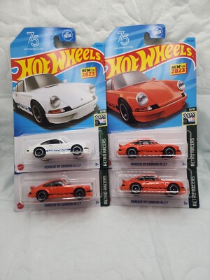 Hot Wheels Porsche 911 Carrera RS 2.7 Orange #125 - 2023 Retro