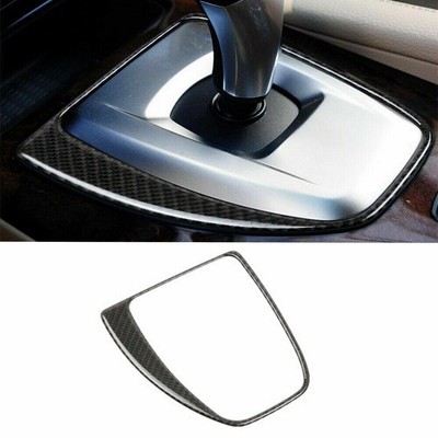 Carbon Fiber Interior Gear Shift Box Panel Trim Fit for BMW 5 Series E60 2006-10