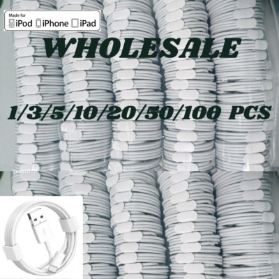 Wholesale Bulk Lot 3/6Ft USB Cable For Apple iPhone 14/13/12/11/8/7 Charger Cord