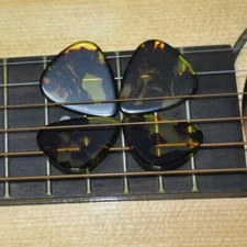 100pcs Extra Heavy 1.5mm Blank Celluloid Guitar Picks Plectrums Pearl Brown