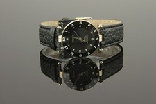 Montre Femmes Montre or Noir Bracelet en Cuir Femme sans Nickel U478