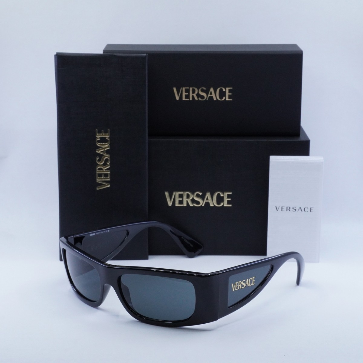 VERSACE VE4482 GB1/87 Black/Dark Grey 57-16-135 Sunglasses  display picture 3