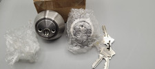 Double Side Keyed Deadbolt in Brushed Satin Nickel