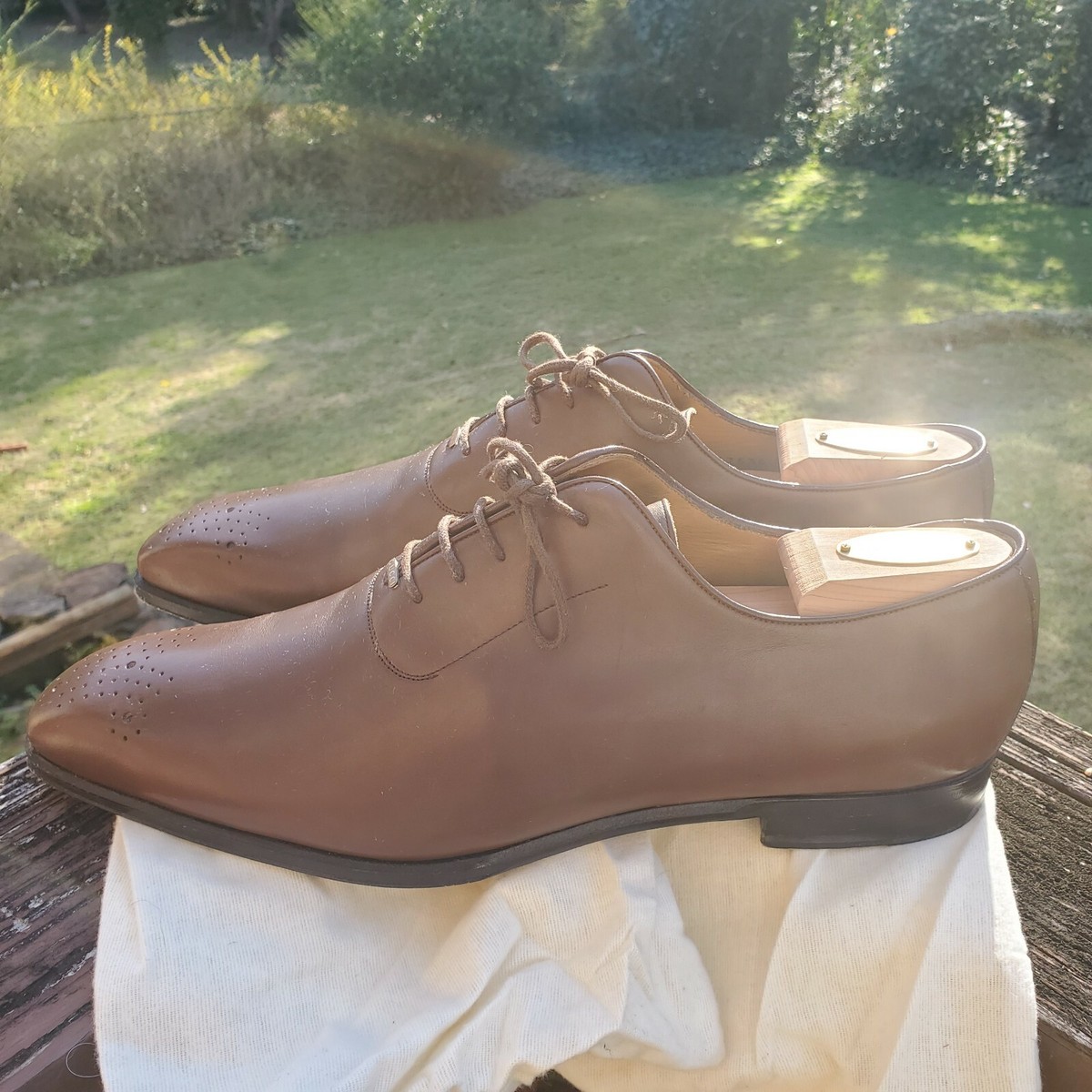 Gucci MEN Brown Leather Wingtip Oxford Lace Up Shoes | eBay