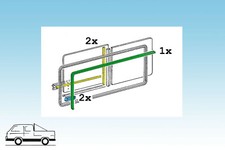 VW Bus T2 / T3 / LT Überholsatz Dichtsatz Schiebefenster 4 tlg. 