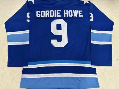 CUSTOM Name GORDIE HOWE 9 AEROS HOCKEY JERSEY Stitched S-6XL