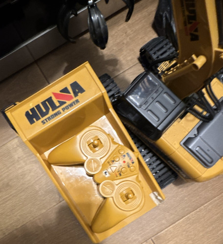 Huina RC Excavator and Dump Truck Construction Vehicle Set Yellow Black