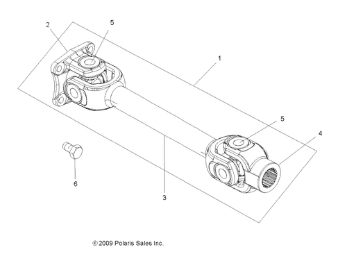 Polaris Drive Shaft, Rear, Genuine OEM Part 1332724, Qty 1 - Picture 2 of 2