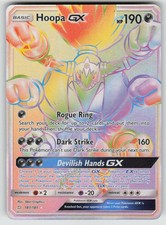 Hoopa GX Holo 187/181 Rainbow Rare Team Up Pokemon NM