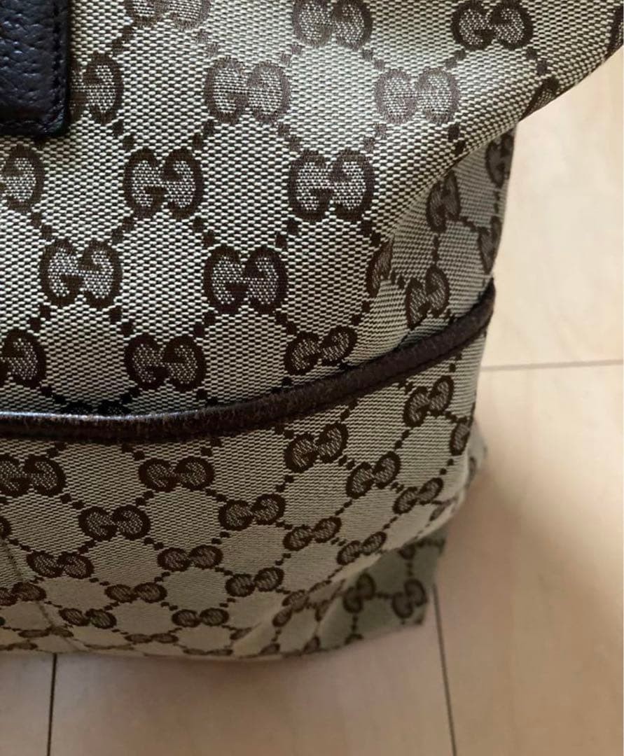GUCCI Vintage Tote Bag Canvas A4 Size Business Use Authentic thumbnail 8