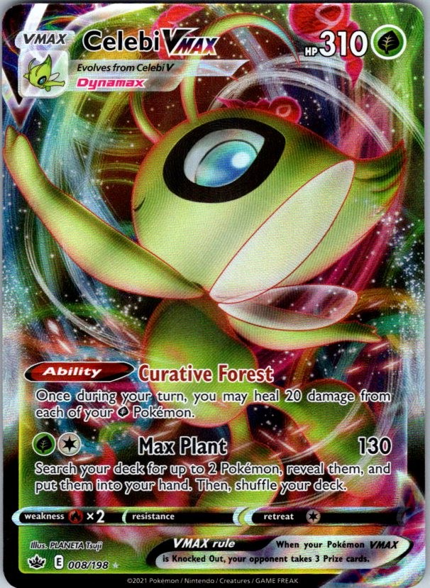 Celebi VMAX Ultra Rare SWSH06: Chilling Reign 008/198 NM