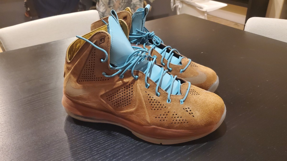 Size 11.5 - Nike LeBron X 10 EXT QS Hazelnut 