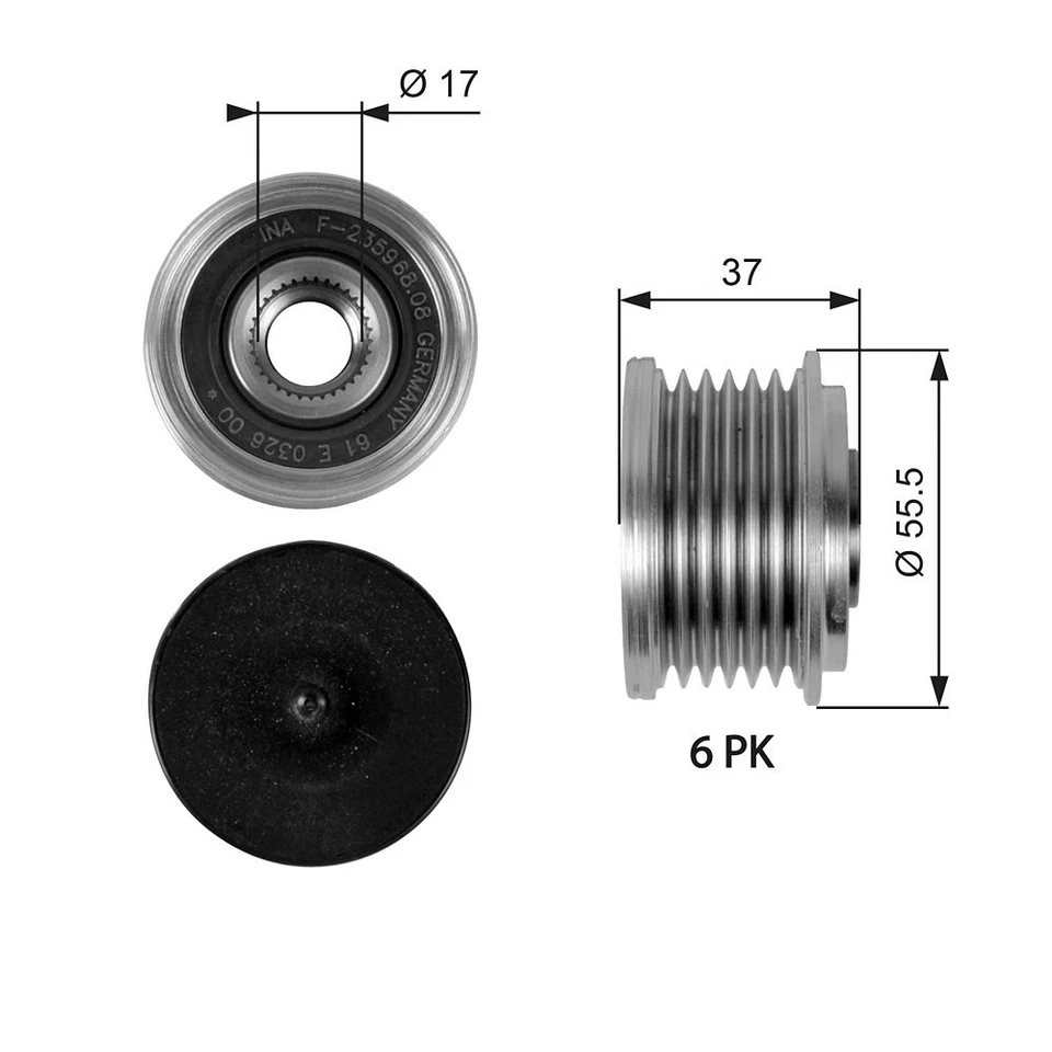 Roue libre d'alternateur GATES pour MERCEDES-BENZ - Photo 1/1